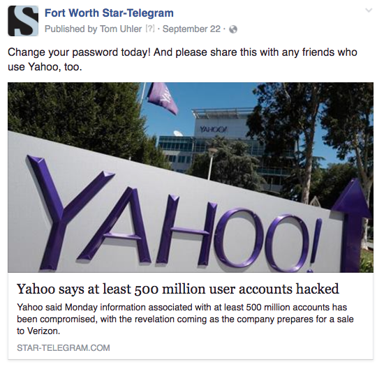 FW Yahoo password