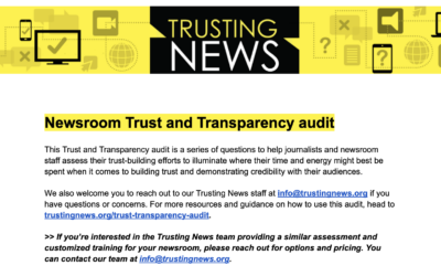 How trustworthy is your newsroom? Use this audit to find out