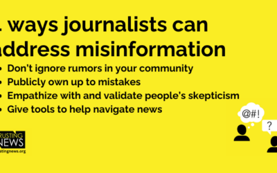 Journalists, address misinformation head-on