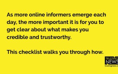 Show you’re trustworthy: An ethics checklist for creator journalists 