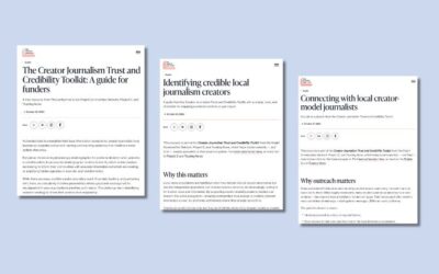New Toolkit from Lenfest Institute, Trusting News and Project C  helps funders support creator-model journalism