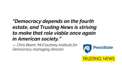 Trusting News awarded Brown Democracy Medal from Penn State University