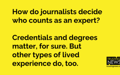 Diversify who you frame as an ‘expert’