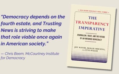 Trusting News’ book ‘The Transparency Imperative’ is now available